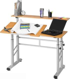 Products 313105160150 Split-level Drafting Table Height Adjustable Sit-to-stand 29.5 Inch To 37.5 Me
