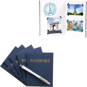 32650 Products Inc. Blank Passport Books Kids Pretend - Travelersft Notebook Passp
