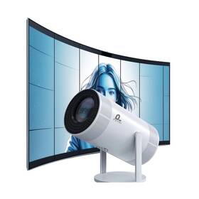 Psyki 198715093117 Electric Focus Android 11 Portable Mini Projector With Wifi 6 And Bluetooth