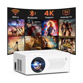 Pu08 Purshe 2025 Built-in-apps Smart Mini Projector With Wifi And Blue... Fast Ship