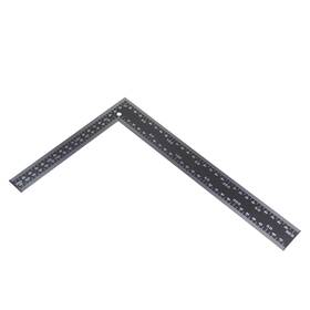 Qdjune 424510047744 Metal Square Ruler Leathercraft Black Tempered Stainless Steel Measuring Squa