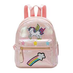 Qiuhome 795274782829 Unicorn Mini Backpack Leather For Girls Light Pink