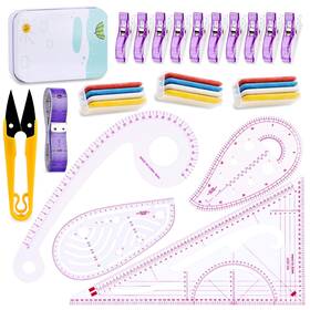 Gh5991 Qmnnma Sewing Ruler 4 Styles Clothing Patterning French Curve Met
