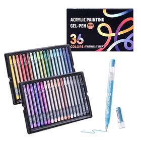 B0fp4p87hv Qrain Acrylic Painting Gel Pens 36 Colors With 1mm Bullet Tip Color For Adul