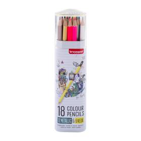 18-teilig  R.talens Uk Ltd 712079476199 Bruynzeel Metallic And Neon Shades Buntstifte In Dose