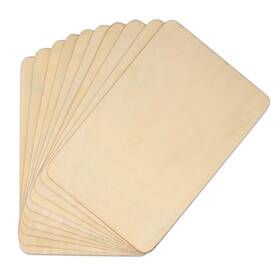 Rainmae 365541316532 10 Pack Wood Sheets Premium Natural Unfinished Board Thin Wooden Piece