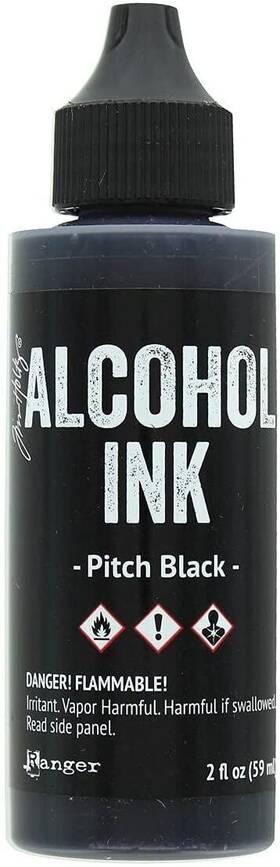 1047293194 Ranger Tim Holtz Alcohol Ink - Pitch Black 2 Oz