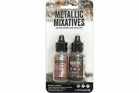 Mf-789541058762 Ranger Tim Holtz Alcohol Ink Metallic Mixatives Scrapbooking And Stamping