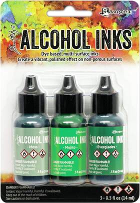 Tak69652 Ranger Tim Holtz - Alcohol Ink 3pkg Mint/green Spectrum