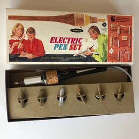 6557 Rapco Vintage Electric Pen Set Model -working- All Original Pieces Included