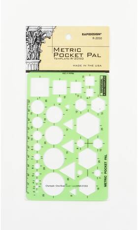 R2050 Rapidesign 014173252876 Metric Pocket Pal Template 1 Each