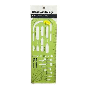 Rapidesign R-125 Berol Drafting Template Stencil Traffic Symbols
