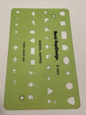 R-655 Rapidesign Berol Template - General Mapping Symbols