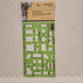 R-714a Rapidesign Berol Template - House Furnishings 1/8 Inch Scale