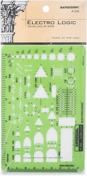 R308 Rapidesign Electro-logic Symbol Template 1 Each