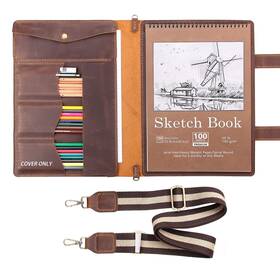 Tn2380040-1 Robrasim Handmade Leather Sketchbook Cover Artist Sketch Pad Holde... Fast Ship