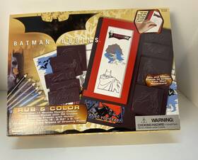 Rose Art 072348057268 Batman Begins Rub And Color Roseart Complete Comic Drawing Kit 2005 Excellent/used