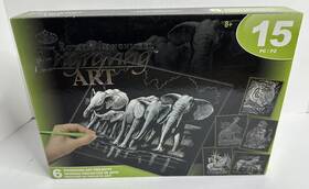 Royal & Langnickel 090672080905 And Engraving Art Set Jungle Animals 15 Piece New