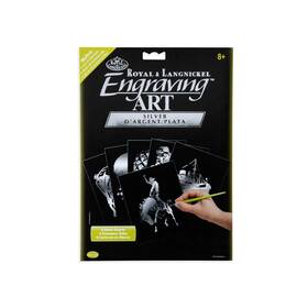 375108 Royal & Langnickel Brush Foil Engraving Art Blank Boards 8 Inch X10 6/pkg Silver