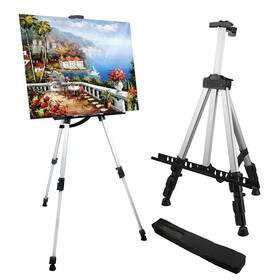 B09ckxjfl1 Rrftok 66 Inch Aluminum Art Easel Stand Adjustable Portable For Painting And Display