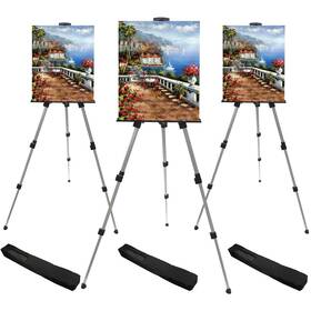 B0cd79ndm5 Rrftok Aluminum Tripod Easel Stand For Painting Canvases 17-66 Inch With Carry Bag 3