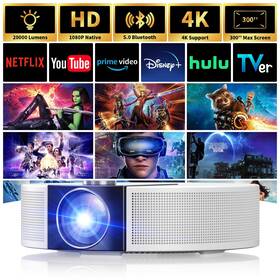 Sainyer 754970071705 2025 Premium 4k Mini Projector For Outdoor Movie Native 1080p Pr... F
