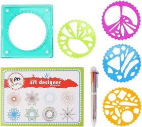 Salmue 726084434523 10pcs Childrens Plastic Template Drawing Geometric Ruler Spiral