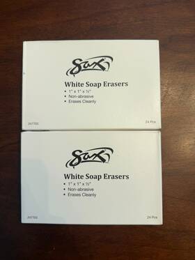 247703 Sax Lot Of 2 24 Art Erasers #247703 48 Total New