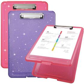 Led-sayglossy-0647 Sayglossy 2 Pcs Glitter Clipboards With Storage For Teacher Clipboard Low Profile