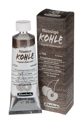 B08w9gpnmt Schmincke - Liquid Charcoal Cherry Pit Black 35 Ml 18 756 009 For P