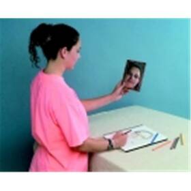 247465 School Smart Rounded Corner Personal Mirror With Magnetic Back