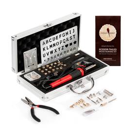 Scissor-tailed 670221771494 Premium Wood Burning Kit 43pcs Adjustable Temperature Pen With 36 Tips And Acc