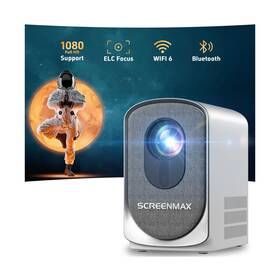 Screenmax 794414230060 Electric Focus C7 Mini Projector With Wifi And Bluetooth 280 Ans