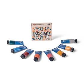 B0b9vj331c Sculpd Earth Tones Thick Acrylic Paint Set - 8x 22ml Tubes For Canvas Clay Woo