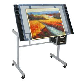 21650 Segawe Drafting Table Art Desk Artist Drawing Adjustable Craft With Drawers
