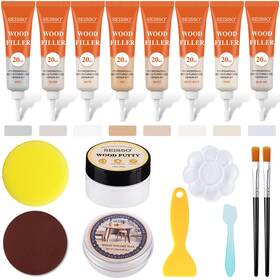 Seisso Sr-lyl-1075 Wood Repir Kit 8 Colors Touch Up Fillers Putty With Polish