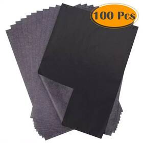 4336883152 Selizo Carbon Transfer Graphite Paper 100 Black Tracing Sheets Wood Canvas Art
