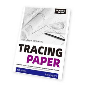 Semleart Slt9535 Tracing Paper Pad For Drawing 100 Sheets 8.5 X 11 Inch 50gms Translucent V