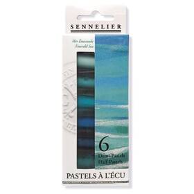 B092zw52gf Sennelier Extra-soft Half Pastel Set 6 Sticks Emerald Sea Vibrant Art