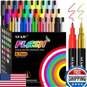 B0d5gw741c Sfaih Liquid Chalk Markers For Bhalkboard - Highlighter Marker Pen Led