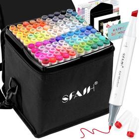 B0fghqcr1c Sfaih 101 Colors Dual Tip Alcohol Markers Fine And Chisel For Adult Coloring