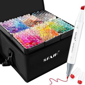 B0fghs5cgs Sfaih 321 Colors Dual Tip Alcohol Markers - Fine And Chisel Art Set With Case