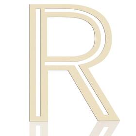 She Love 795299503645 Wooden Letters 12 Inch 1/5 Thick Large Wood Letter R Cutouts Unfinished