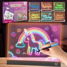 Kd188 Shenzhen Wanqu Lefang Trading Co. Ltd. Lumiboards Led Drawing Board For Kids - 7 Colors Diy Doodle Glow With Ma