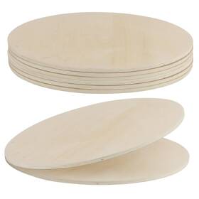 231004 Sheutsan 8pcs 11.8 Inch Wood Circles 1/4 Thick Round Wooden Discs Unfi