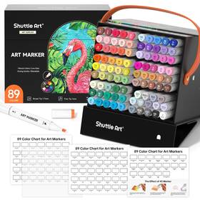 B074tc3lsr Shuttle Art 89 Colors Alcohol Markers 88 Dual Tip Marker Set Plus 1