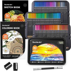 B07vp35grr Shuttle Art 80 Colored Pencils For Adults And Kids - Soft Core Drawing Sketching