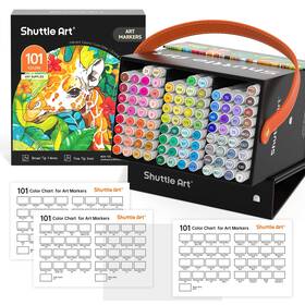 B08927d4xx Shuttle Art 101 Colors Alcohol Markers 100 Dual Tip Marker Set Plus
