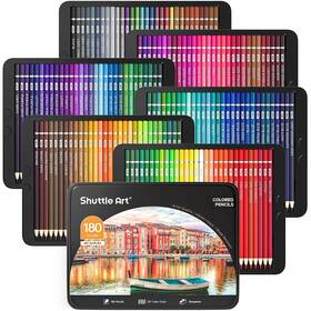B08ctym2rt Shuttle Art 180 Adult Coloring Pencils Set Soft Core For Artists Drawing Sketch