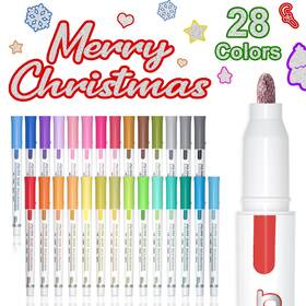 B0bj6b5jvf Shuttle Art 28 Colors Double Line Outline Permanent Markers Squiggles Shimmer Me